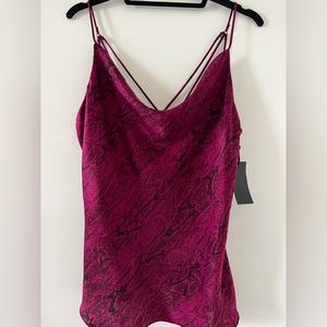 NWT: Magenta snakeskin tank top, size L.